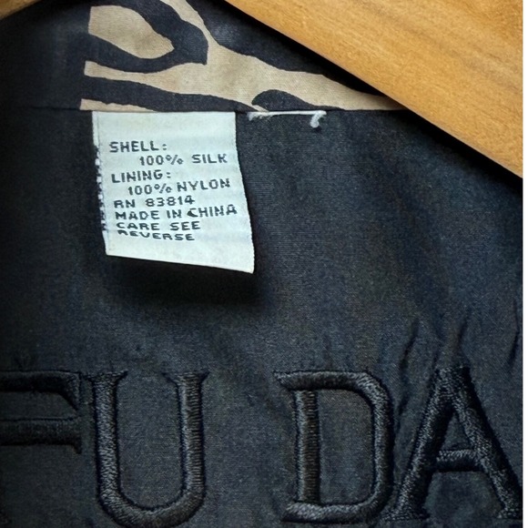 Vintage Fuda International Silk Animal Print Bomber Jacket Unique‎ Lightweight L - Picture 3 of 11